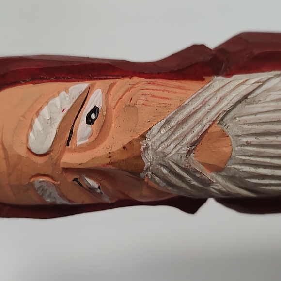 Wooden Santa Claus Christmas Decor Vintage 13" Tall - Picture 9 of 10